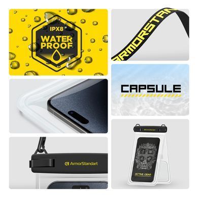 Чохол для смартфона ArmorStandart Водонепроникний чохол Сapsule Double Pockets Black (ARM84415)