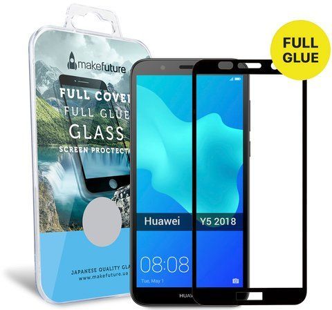 Защитное стекло MakeFuture Full Cover Full Glue Huawei Y5 2018 Black