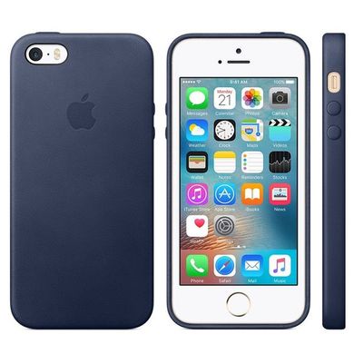 Чехол Кожаный Original Leather Case iPhone 5/5s/SE Blue(10000130)