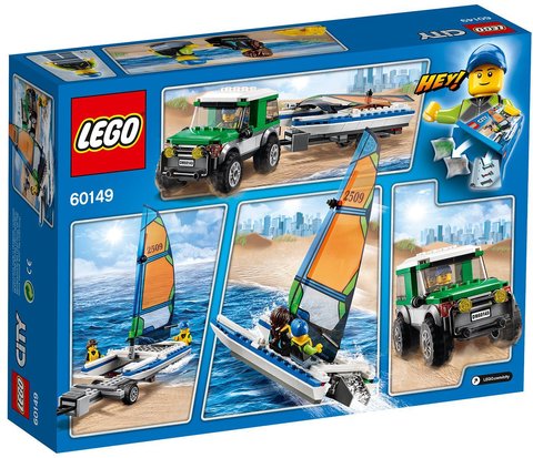 Детский конструктор Lego City 4x4 с катамараном 60149