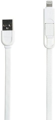 Зарядный Кабель Remax Elegant RC-033t 2в1 iPhone(Light)/MicroUSB White