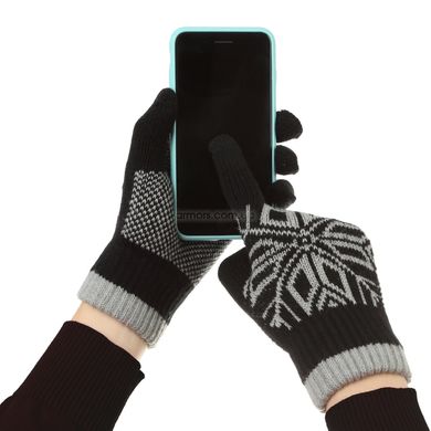 Перчатки ArmorStandart Touch Gloves Snowflake с орнаментом blue (ARM59994)