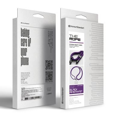 Ремінець для смартфону ArmorStandart Rope Black Amethyst with Clear holder (ARM91364)