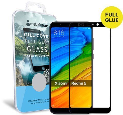 Защитное стекло MakeFuture Full Cover Full Glue Xiaomi Redmi 5 Black