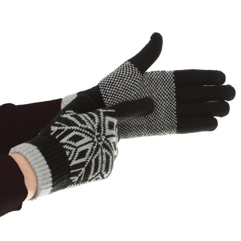 Перчатки ArmorStandart Touch Gloves Snowflake с орнаментом blue (ARM59994)