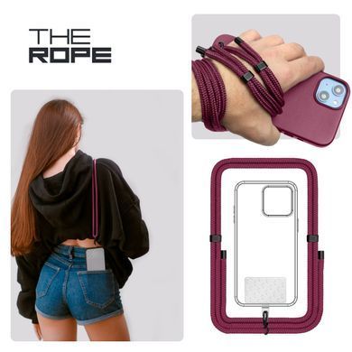 Ремінець для смартфону ArmorStandart Rope Black Burgundy with Clear holder (ARM91365)