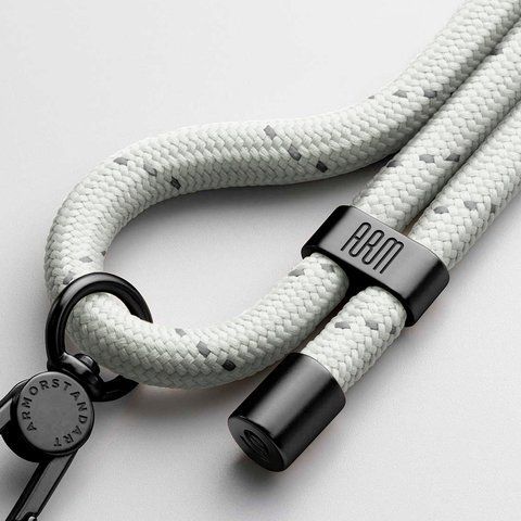 Ремінець для смартфону ArmorStandart Rope Black GlowWhite with Clear holder (ARM86565)