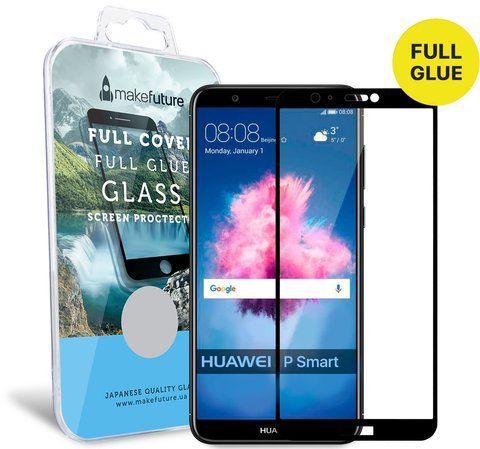Защитное стекло MakeFuture Full Cover Full Glue Huawei P Smart Black