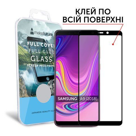 Защитное стекло MakeFuture Full Cover Full Glue Samsung A9 2018 (A920) Black