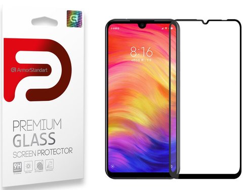 Защитное стекло ArmorStandart Full-Screen Fullglue для Xiaomi Redmi Note 7 Black