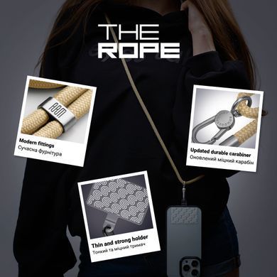 Ремінець для смартфону ArmorStandart Rope Titanium Sand with Clear holder (ARM76101)