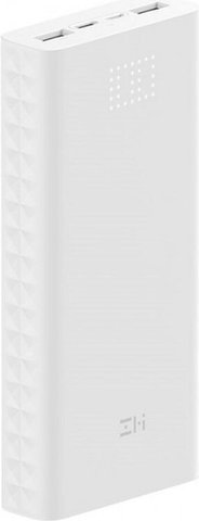 Внешний аккумулятор (Power Bank) ZMI 20000mAh 18W Display (QB821) White