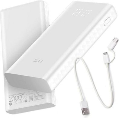 Внешний аккумулятор (Power Bank) ZMI 20000mAh 18W Display (QB821) White