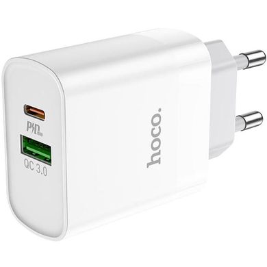 СЗУ Hoco C80A Rapido PD&ampQC3.0 double USB 3A White