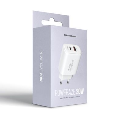 Мережевий зарядний пристрій ArmorStandart 20W GaN White (ARM87066)