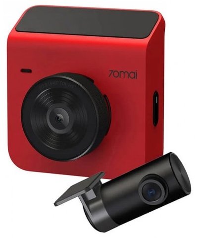 Автомобильный видеорегистратор Xiaomi 70mai Dash Cam A400 Red+Rear Cam RC09 Set