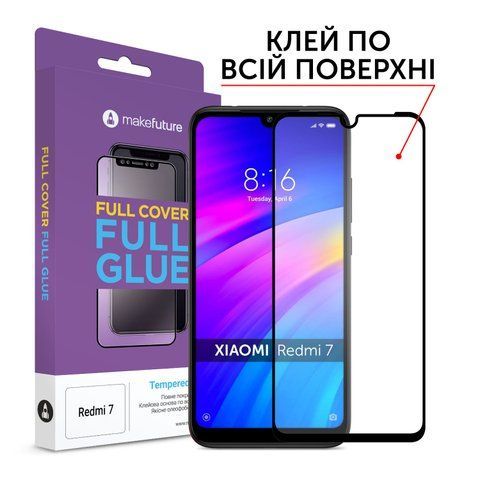 Защитное стекло MakeFuture Full Cover Full Glue Realme C3 Black