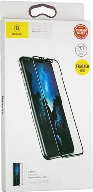 Защитное cтекло Baseus PET Soft 3D Tempered Glass Film iPhone X White (Full-Frosted Screen) (0.23mm)