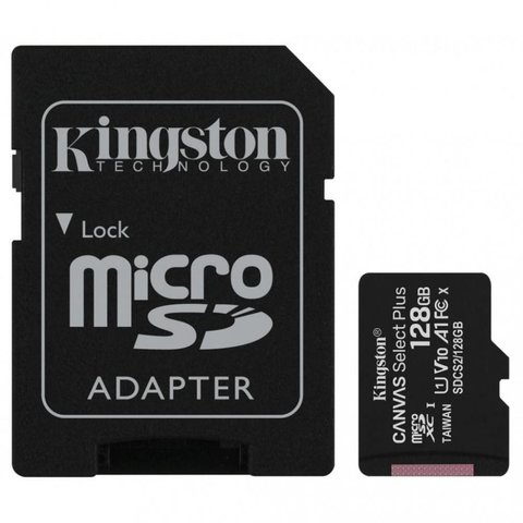 Карта памяти Kingston microSDXC UHS-I 100R A1 128GB class 10