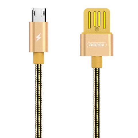 Зарядный кабель Remax Silver Serpent RC-080m MicroUSB Gold 1m