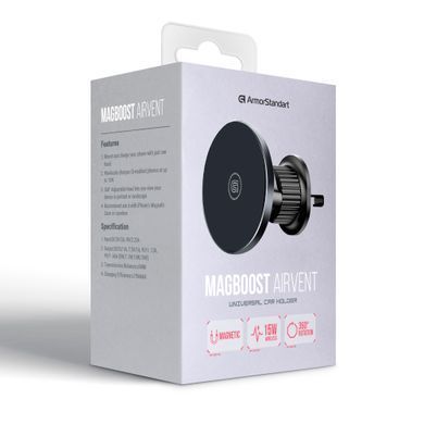 Автомобільний тримач для смартфона ArmorStandart MagBoost Airvent Black (ARM85337)