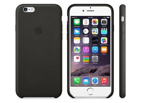 Чехол Кожаный Original Leather Case iPhone 6+6+s Black