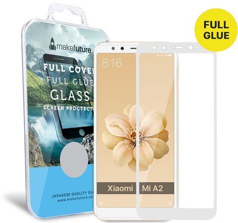 Защитное стекло MakeFuture Full Cover Full Glue Xiaomi MiA2 (Mi6X) White
