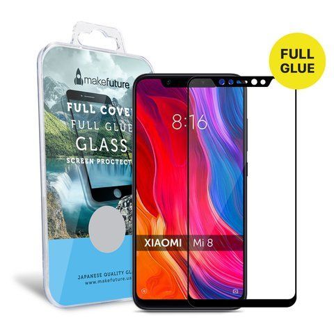 Защитное стекло MakeFuture Full Cover Full Glue Xiaomi Mi8 Black