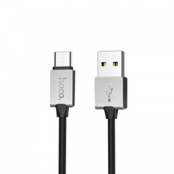 USB кабель Hoco U49 Refined Steel MicroUSB Black 1.2m