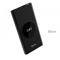 Внешний аккумулятор (Power Bank) Hoco J37 Wisdom 10000 mAh 2USB Wireless Black