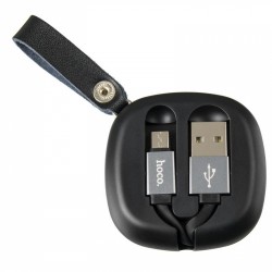 USB кабель Hoco U33 Retractable iPhone 6 Black 0,9m