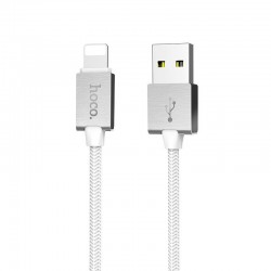 USB кабель Hoco U49 Refined Steel iPhone 8 White 1.2m